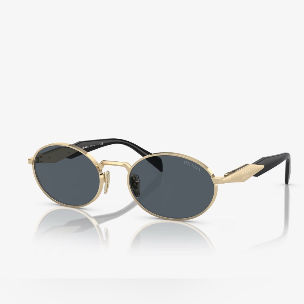 🎈SALE 🎈 Prada Gold Frame Sunglasses with Black Lenses